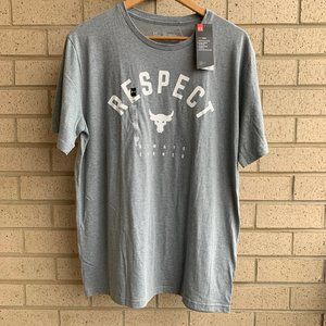 UA Project Rock "Respect Always Earned" Grey Shirt